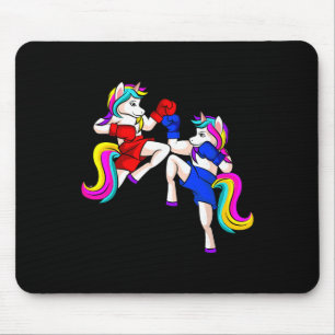 Alfombrilla De Ratón Unicornio de kickboxing kickboxer Mma
