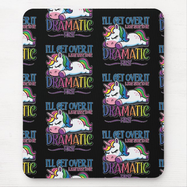 Alfombrilla De Ratón Unicornio dramático (Frente)