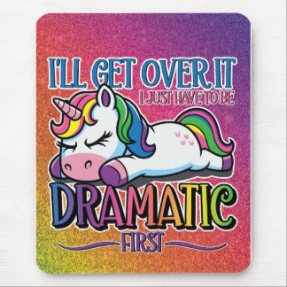 Alfombrilla De Ratón Unicornio Dramático - Arcoíris Brillante