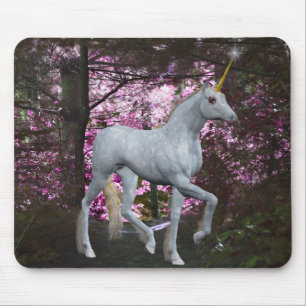 Alfombrilla De Ratón Unicornio en la fantasía Mousepad del bosque