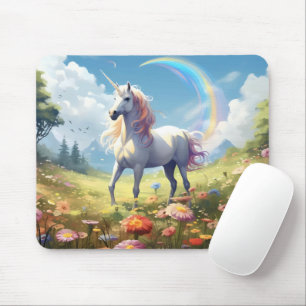 Alfombrilla De Ratón Unicornio en la pradera