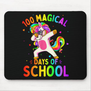 Alfombrilla De Ratón Unicornio Feliz 100° Día 100 Magicos Días Escolare