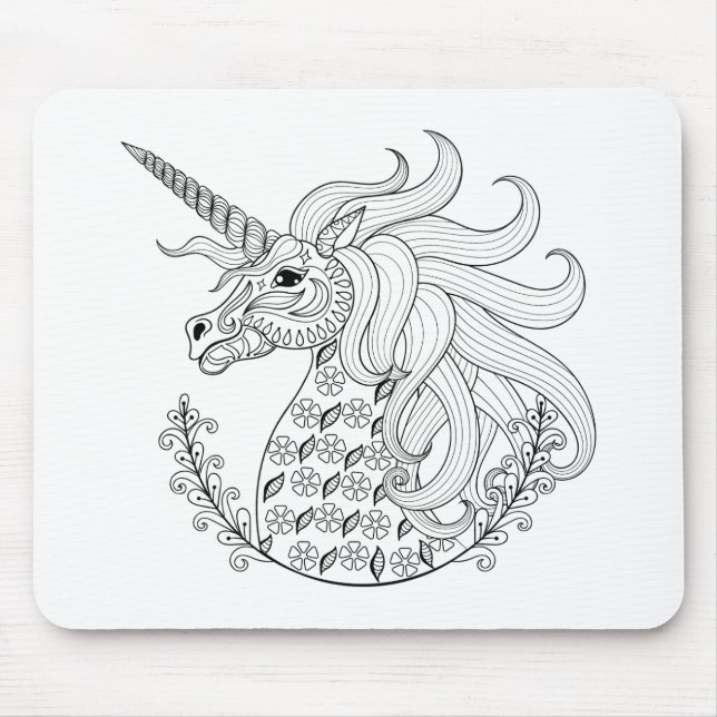 Alfombrilla De Ratón Unicornio inspirado (Frente)