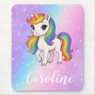 Alfombrilla De Ratón unicornio mágico colorido