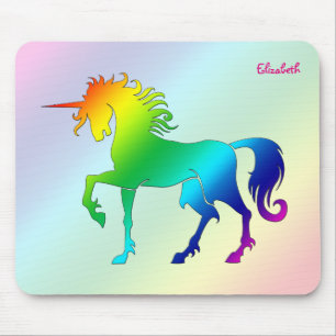 Alfombrilla De Ratón Unicornio Mousepad del arco iris