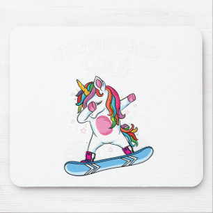 Alfombrilla De Ratón Unicornio Snowboard Esquí Dabbing Unicorn Snowbo