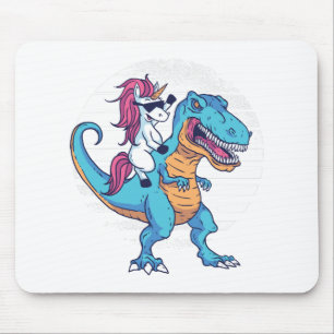 Alfombrilla De Ratón Unicornio y T-Rex