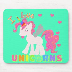 Alfombrilla De Ratón UNICORNIOS del AMOR del cojín de ratón de Mousepad