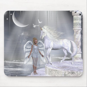 Alfombrilla De Ratón Unicornios Mousepad de Fae de los ángeles