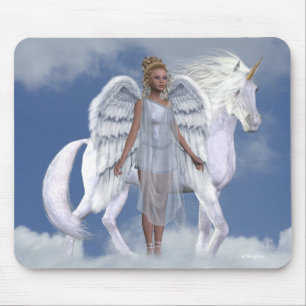 Alfombrilla De Ratón Unicornios Mousepad de Fae de los ángeles