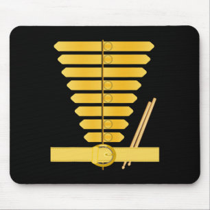 Alfombrilla De Ratón Uniforme de banda de tambor estadounidense con dis