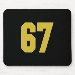 Alfombrilla De Ratón Uniforme de jugador Old Gold Black Número 67 Jerse
