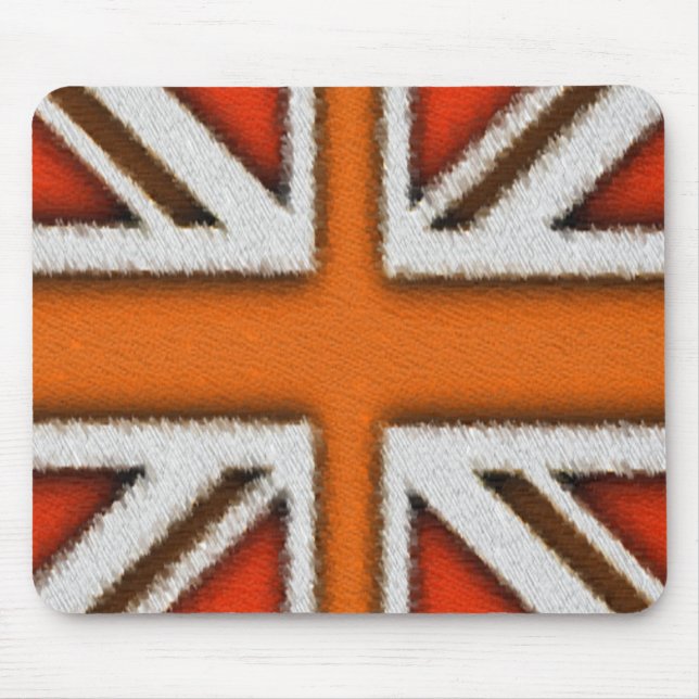 Alfombrilla De Ratón Union Jack anaranjado (Frente)