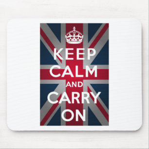 Alfombrilla De Ratón Union Jack guarda calma y continúa