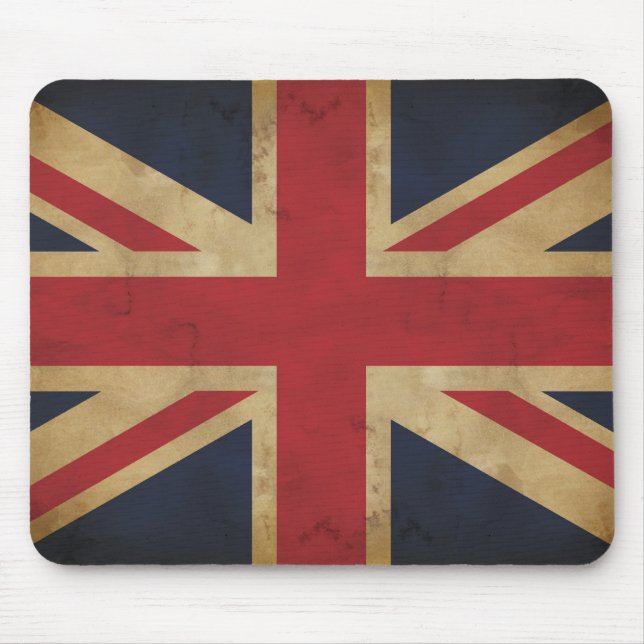 Alfombrilla De Ratón Union Jack tradicional viejo Mousepad (Frente)