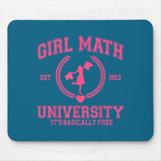 Alfombrilla De Ratón Universidad de Matemáticas para Chicas es Básicame (Frente)