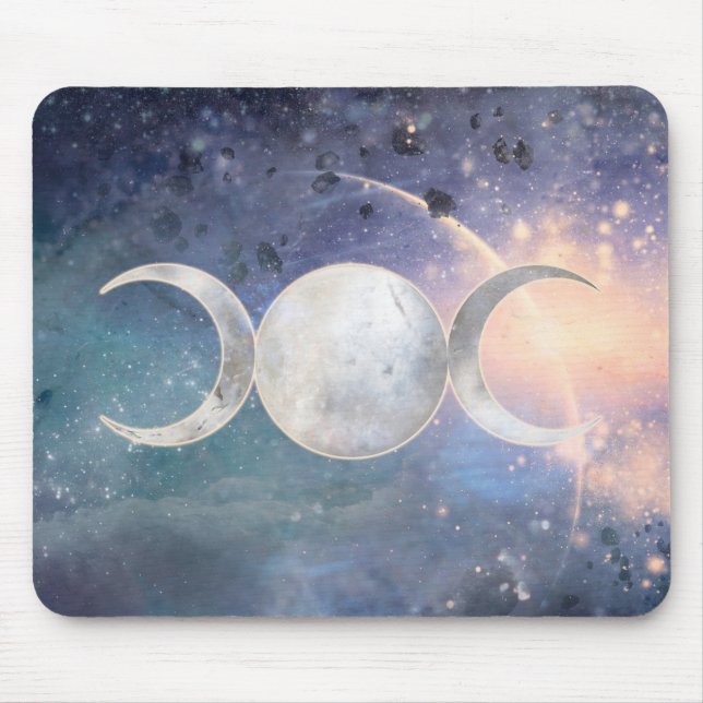 Alfombrilla De Ratón Universo Celestial Triple Diosa Luna Moonstone (Frente)