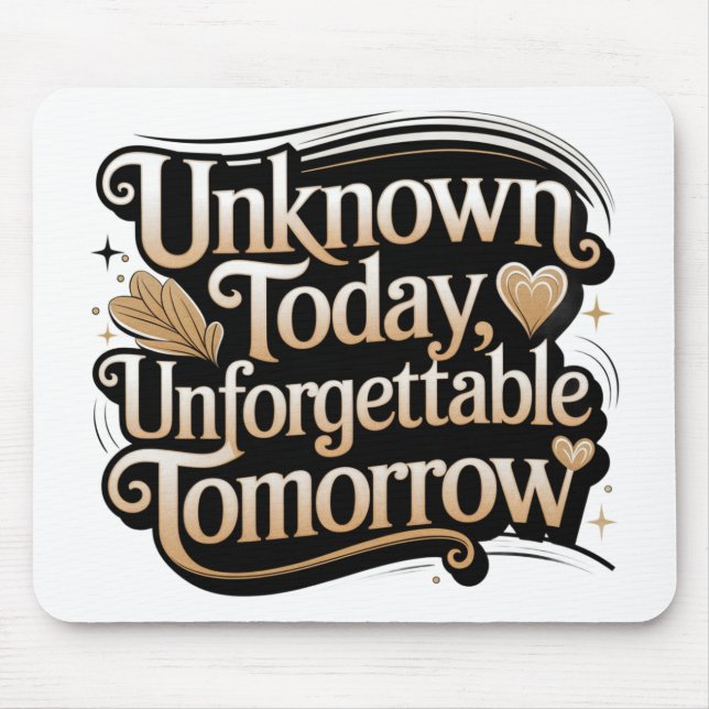 Alfombrilla De Ratón Unknown Today, Unforgettable Tomorrow (Frente)