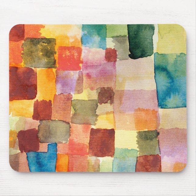 Alfombrilla De Ratón Untitled abstract watercolor squares - Paul Klee (Frente)