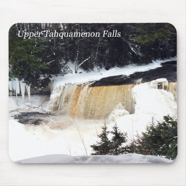 Alfombrilla De Ratón Upper Tahquamenon Falls winter mousepad (Frente)