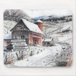 Alfombrilla De Ratón Upstate New York Winter Mousepad