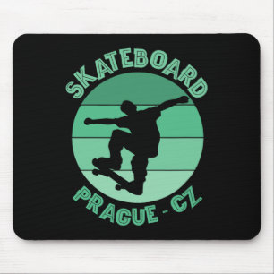 Alfombrilla De Ratón Urnio de Skateboarder de la República Checa Praga 