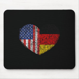 Alfombrilla De Ratón Usa Alemania Corazón - Doble Ciudadanía