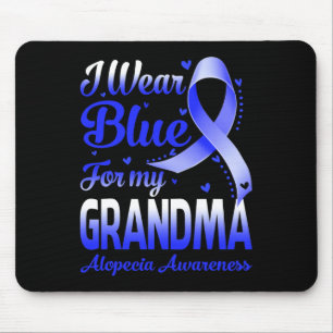 Alfombrilla De Ratón Usa Azul Para Concienciar A Mi Abuela Sobre Alopec