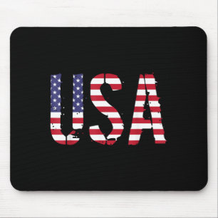 Alfombrilla De Ratón Usa En Diseño De Estilo De Bandera Americana - Ban