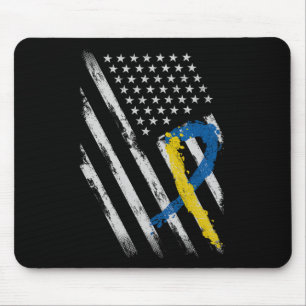 Alfombrilla De Ratón Usa Flag Down Syndrome Awareness Dad Mom Down Syd