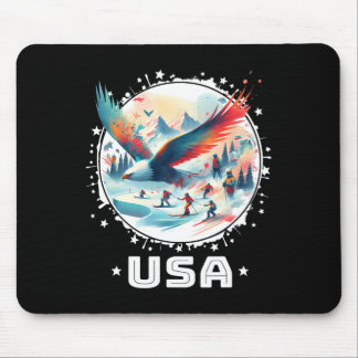 Alfombrilla De Ratón Usa Go United States Winter Sports Equipo Estadoun