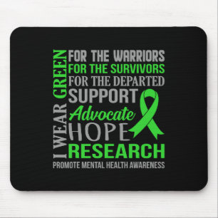 Alfombrilla De Ratón Usa Green Mental Health Awareness Support Graph