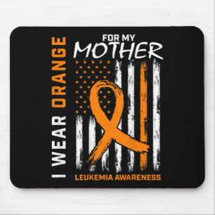 Alfombrilla De Ratón Usa Naranja Para Mi Madre Leukemia, Conciencia Ame