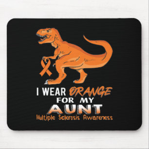 Alfombrilla De Ratón Usa Naranja Para Mi Tía Dinosaurio Múltiple Escler