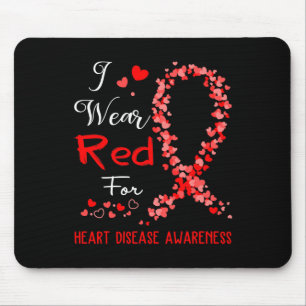 Alfombrilla De Ratón Usa Rojo Para Concienciar Sobre Las Enfermedades C