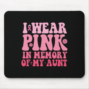 Alfombrilla De Ratón Usa Rosa En Memoria De Mi Tía De Cáncer De Mama