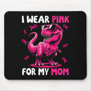 Alfombrilla De Ratón Usa Rosa Por Mi Mamá T-rex Dinosaurio Cáncer De Se
