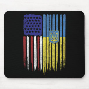 Alfombrilla De Ratón Usa Ucrania Bandera ucraniana Tridente Raíces 
