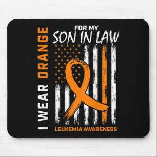 Alfombrilla De Ratón Usa Un Hijo Naranja En Leucemia Legal Concienciaci