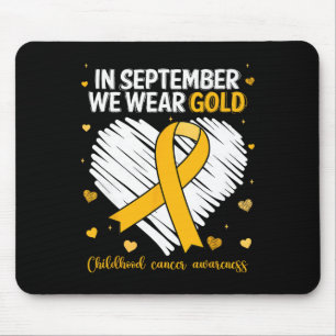 Alfombrilla De Ratón Usamos Cáncer Infantil Gold Awareness Gold Ribbo