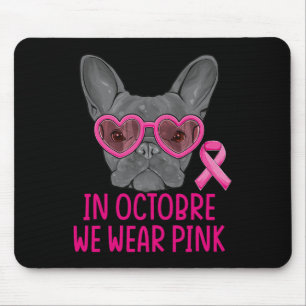 Alfombrilla De Ratón Usamos Perro de Bulldog Rosado Concienciación sobr