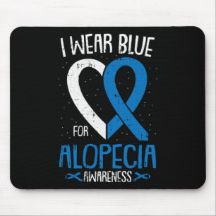 Alfombrilla De Ratón Usar Azul Para Concienciación Alopecia Areata Bald