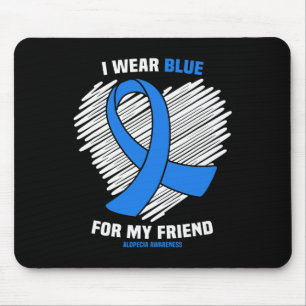 Alfombrilla De Ratón Usar Azul Para Mi Alopecia Alopecia Amiga Concienc