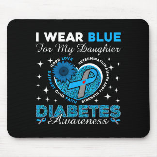 Alfombrilla De Ratón Usar azul por la conciencia de la diabetes de la h