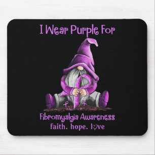 Alfombrilla De Ratón Usar Gnomes Púrpura Cinta Fibromialgia Conciencia