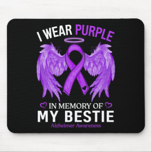Alfombrilla De Ratón Usar Púrpura En Memoria De Bestie Alzheimerheimer