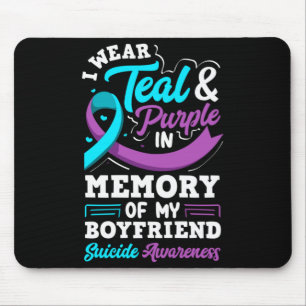 Alfombrilla De Ratón Usar Verde Azulado Y Morado En Memoria De Novio Ma