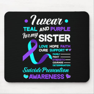 Alfombrilla De Ratón Usar Verde azulado Y Morado Para Evitar El Suicidi