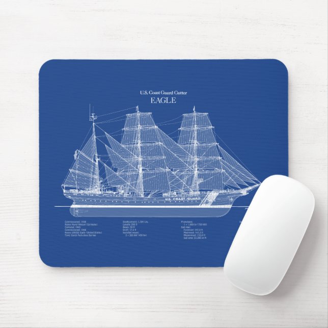 Alfombrilla De Ratón USCGC Eagle wix-327 - ABD (Con ratón)