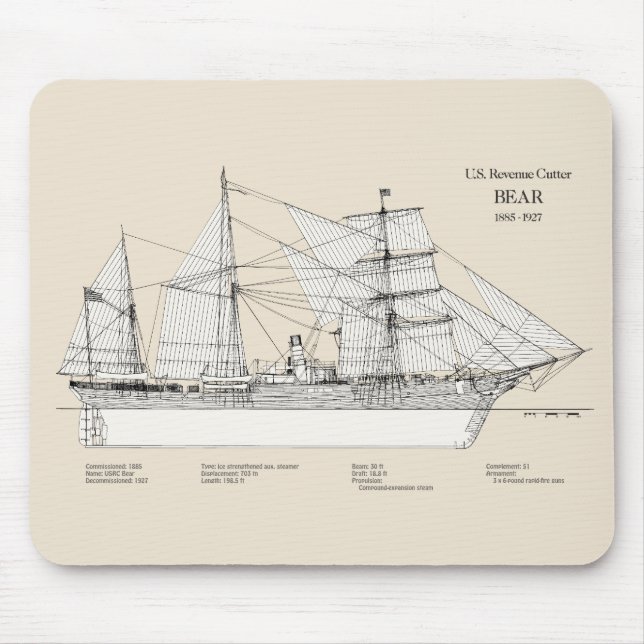 Alfombrilla De Ratón USCGRC USRC Bear - SBD (Frente)